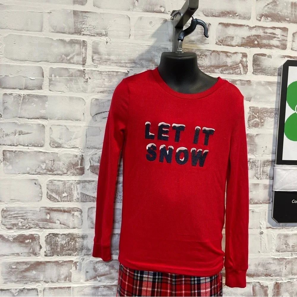 Members mark Red 'Let It Snow' Kids Pajamas size 6
